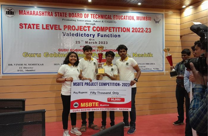 Our students won in MSBTE Projet Competition - 2023